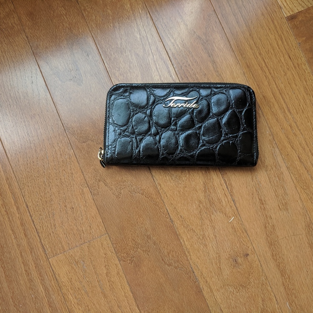 Terrida-Italian Designer Black Croc Leather